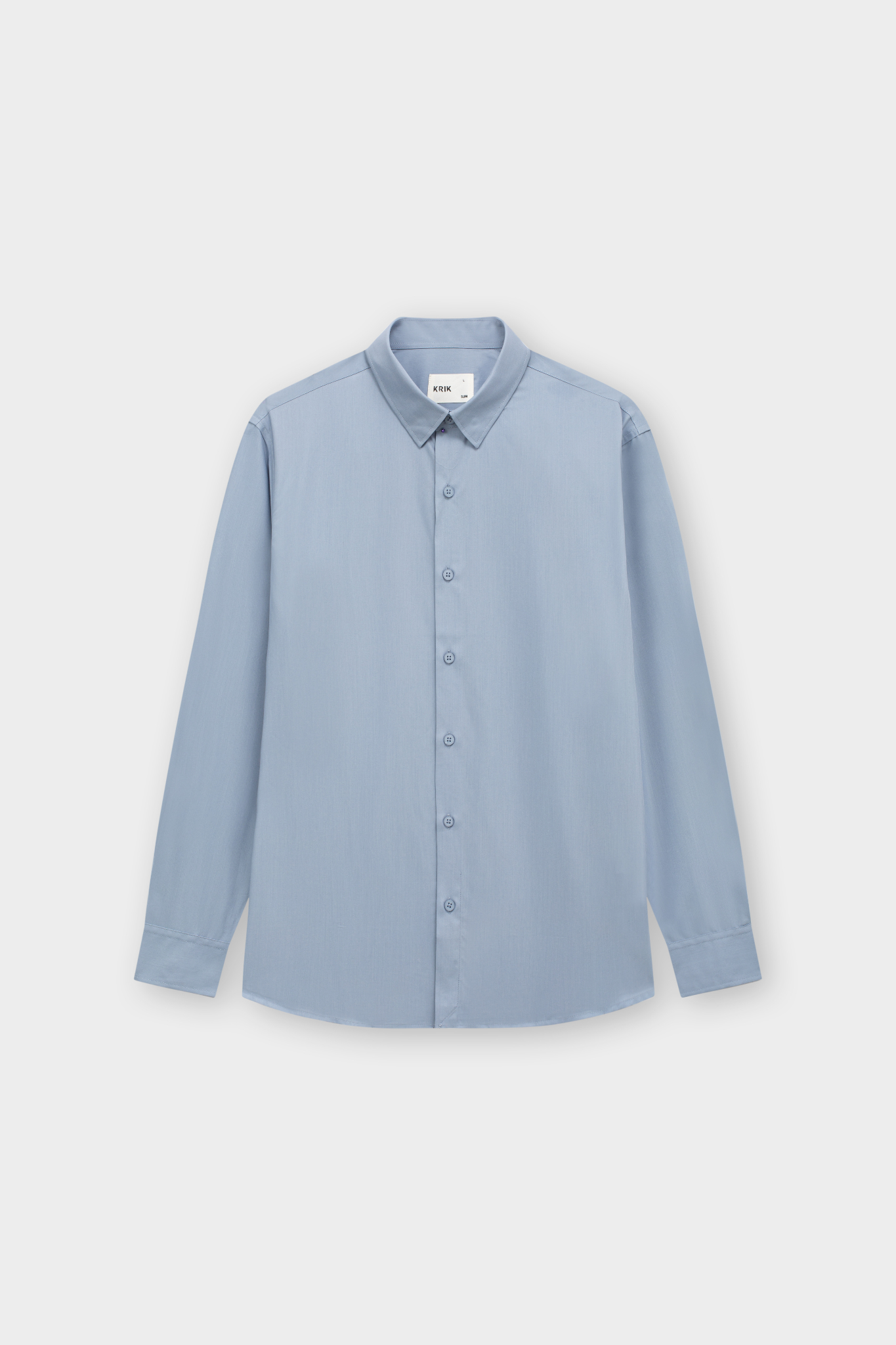 Áo Sơ Mi Cổ Đức Dài Tay Slim 3196 - Ghi - S
