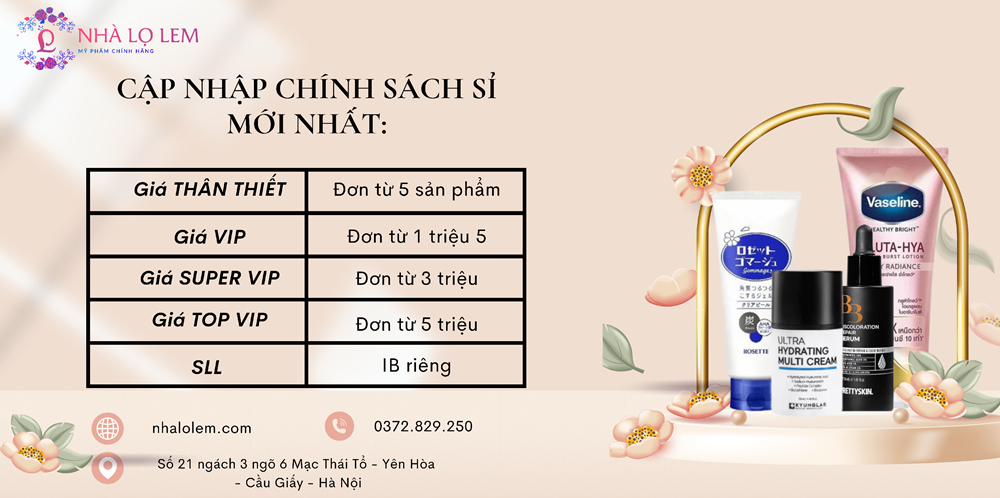 NHÀ LỌ LEM CẬP NHẬP CHÍNH SÁCH SỈ MỚI NHẤT