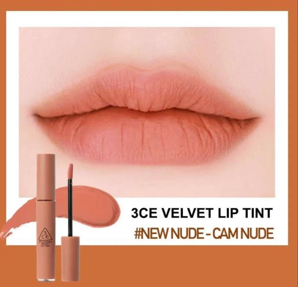 SON 3CE KEM VELVET LIPTINT (VỎ TRÒN) - NEW NUDE