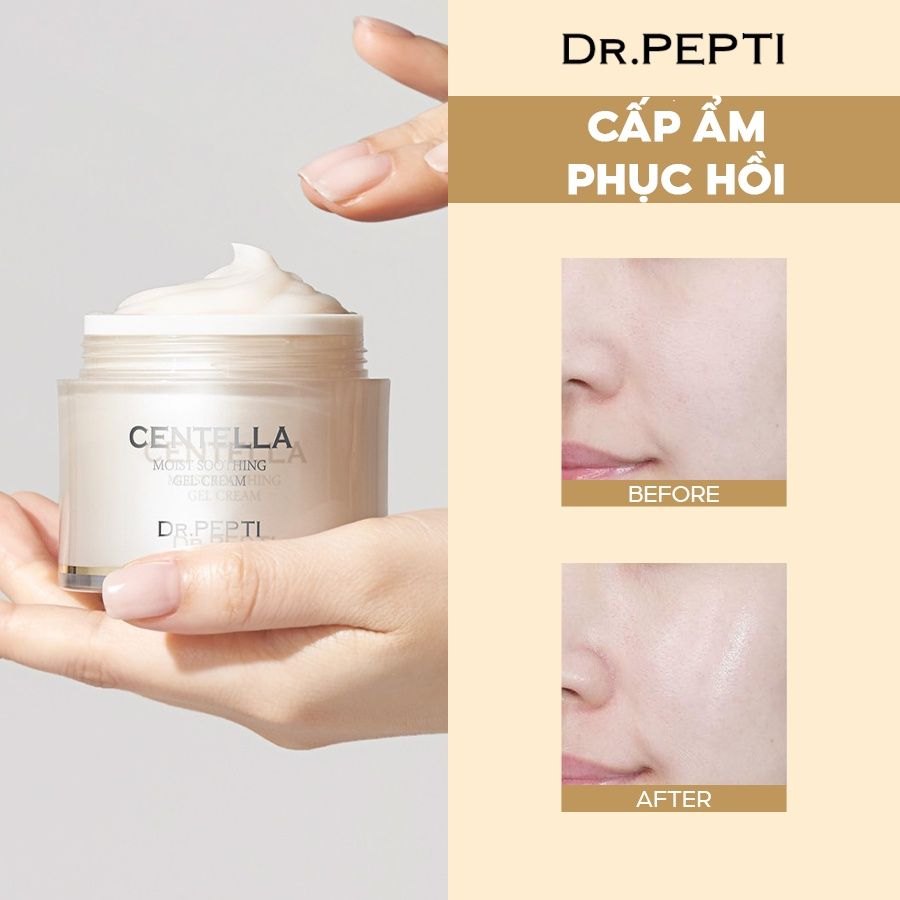 Kem dưỡng ẩm Dr.Pepti làm dịu phục hồi da chuyên sâu