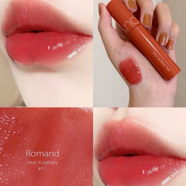 SON BÓNG ROMAND JUICY LASTING TINT MÀU 11 PINK PUMPKIN CAM HỒNG NUDE