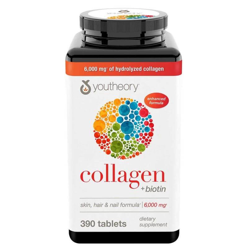 Viên Uống Collagen Biotin Youtheory 6000mg 390 viên Mỹ