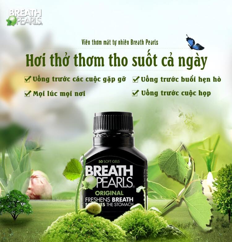 Viên uống thơm miệng BREATH PEARLS úc