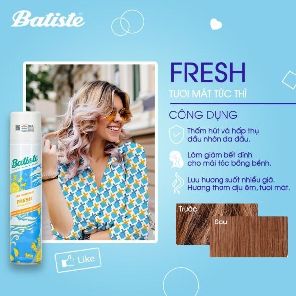 DẦU GỘI KHÔ BATISTE DRY SHAMPOO (HÀNG CÔNG TY)