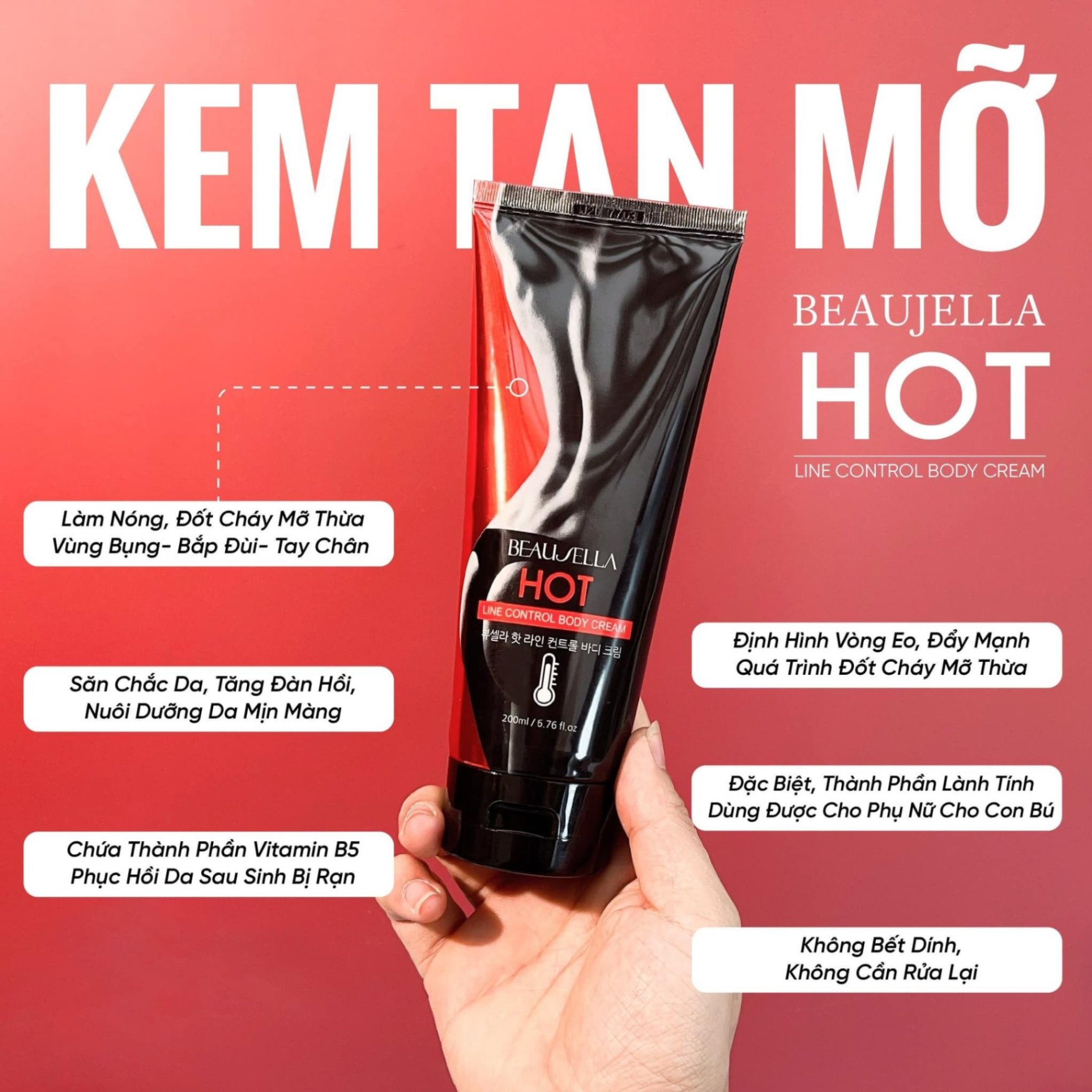 Kem tan mỡ Hot BeauJella Hàn 200ml