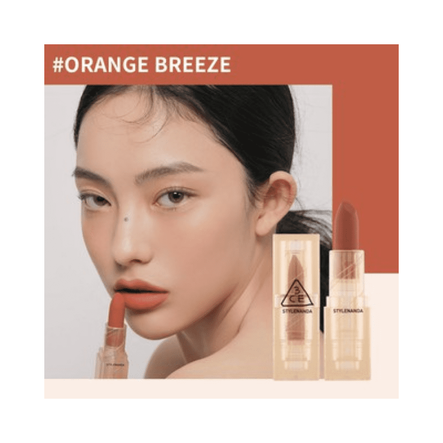 SON THỎI 3CE SOFT MATTE ORANGE BREEZE