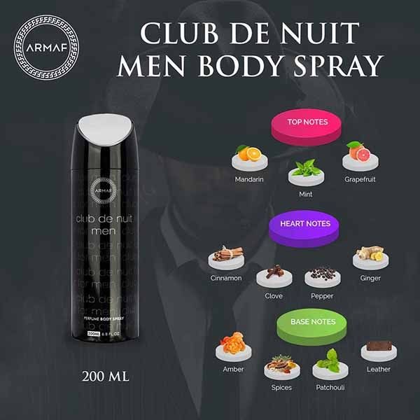 Xịt Body spray Club de nuit Nam