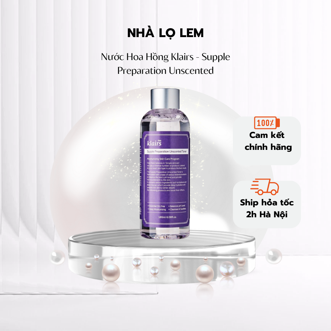 NƯỚC HOA HỒNG KLAIRS SUPPLE PREPARATION UNSCENTED 180ML