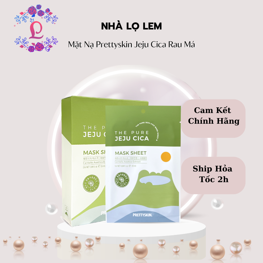 Mặt nạ PRETTYSKIN - THE PURE JEJU CICA (hộp 10 miếng)