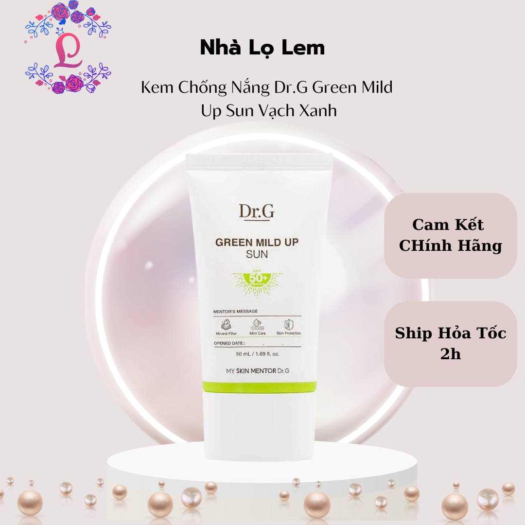 KEM CHỐNG NẮNG DR.G GREEN MILD UP SUN - XANH ( NHẬP KHẨU )