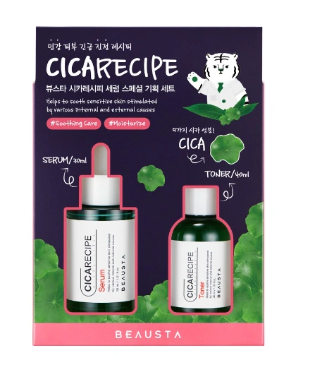 COMBO TONER & SERUM BEAUSTA CHIẾT XUẤT RAU MÁ CICARECIPE (MỚI)