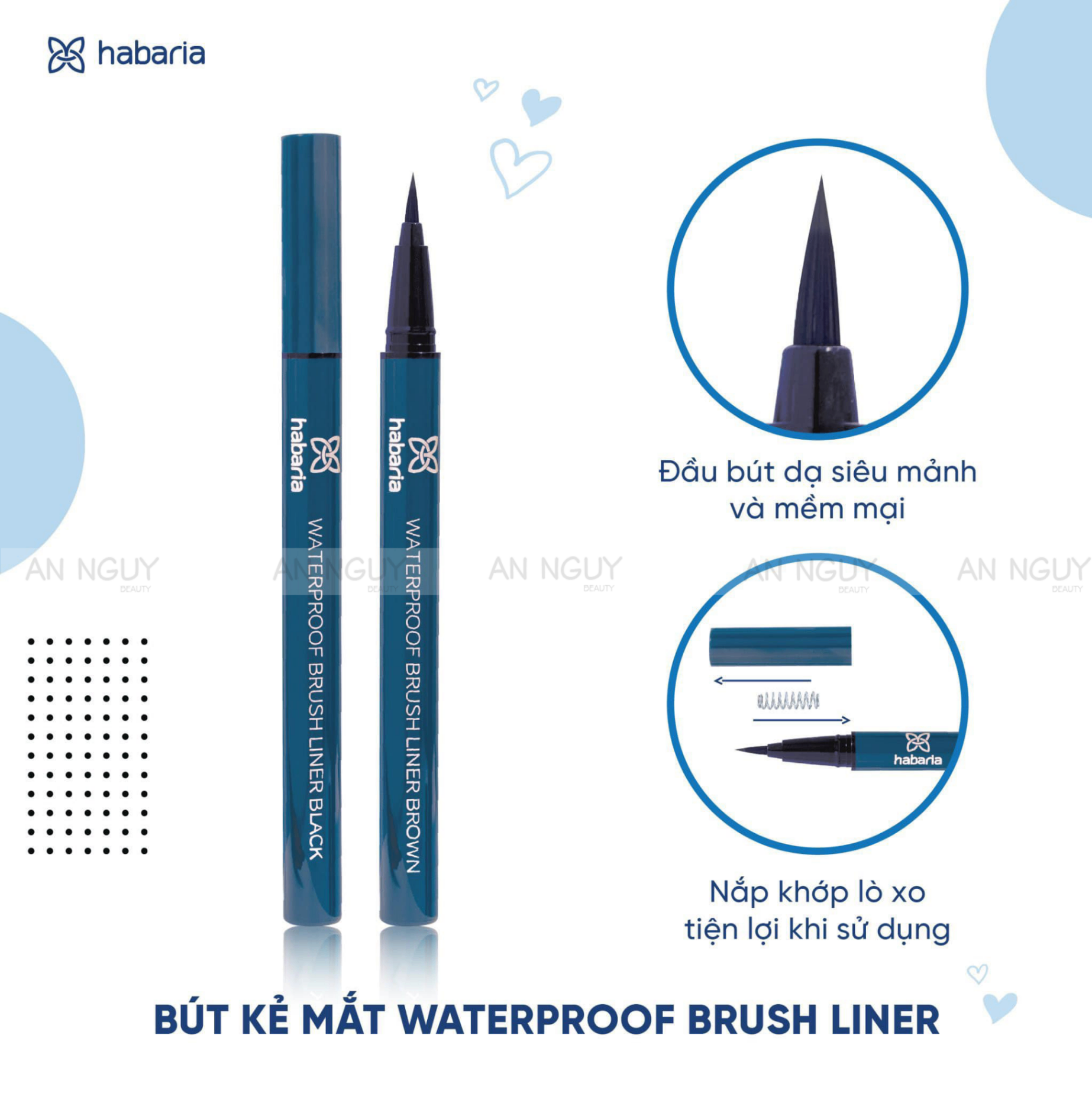 BÚT KẺ MẮT HABARIA WATERPOOF BRUSH LINER (HÀNG CÔNG TY)