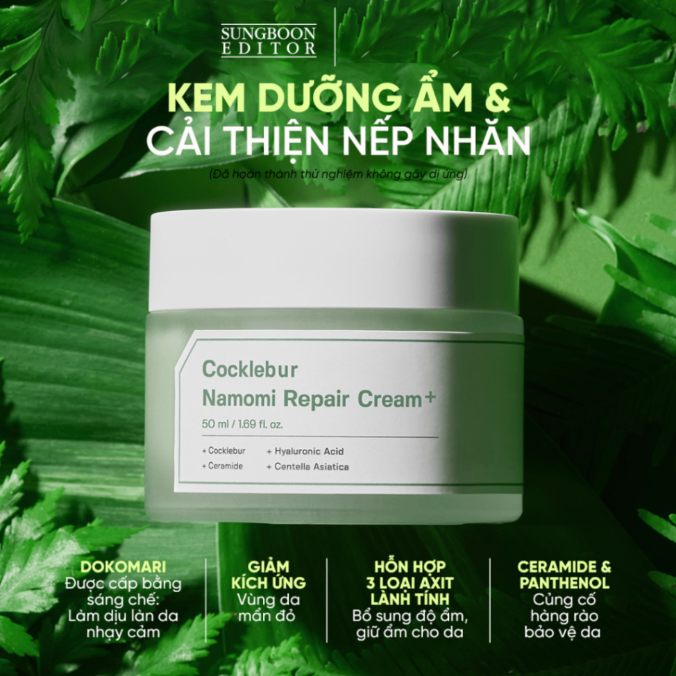 KEM DƯỠNG PHỤC HỒI SUNGBOON REPAIR CREAM PLUS 50ML -  MÀU XANH