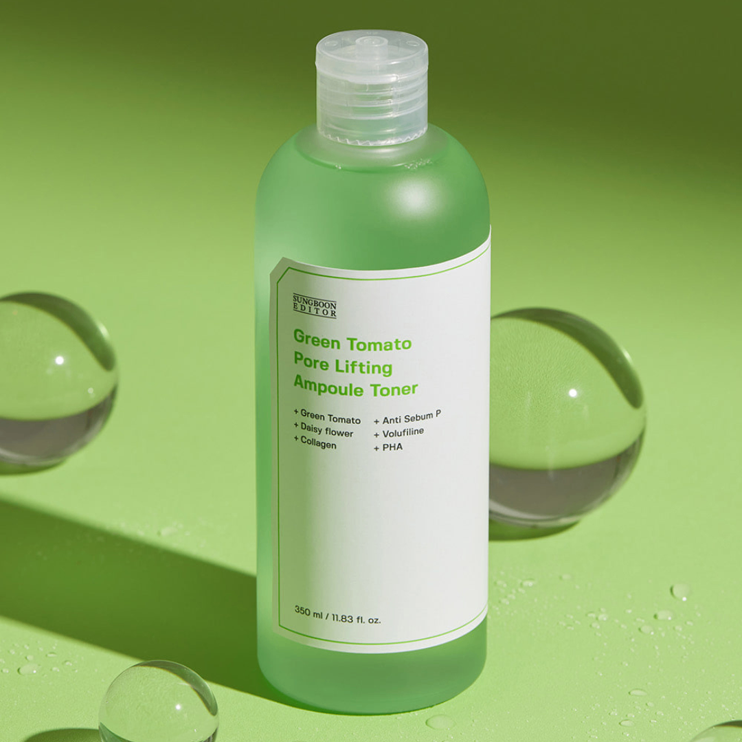 NƯỚC HOA HỒNG SUNGBOON GREEN TOMATO PORE LIFTING AMPOUL TONER CÀ CHUA XANH HÀN