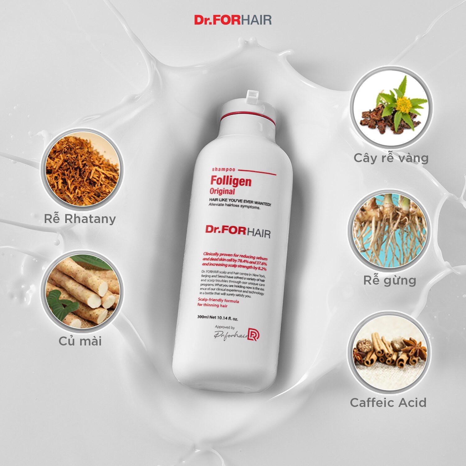 DẦU GỘI / XẢ DR. FORHAIR HÀN QUỐC