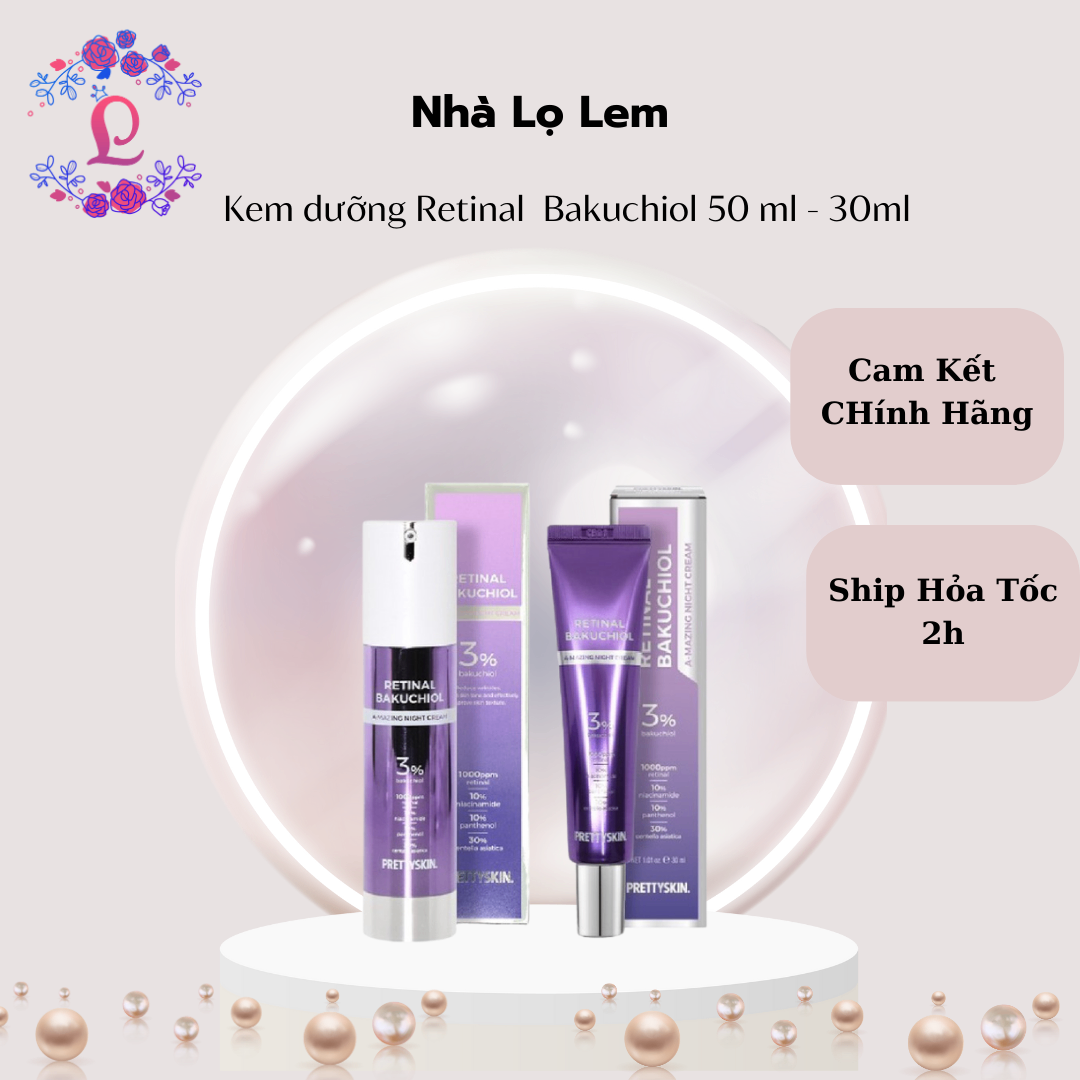 KEM DƯỠNG PRETTYSKIN RETINAL BAKUCHIOL A-MAZING NIGHT CREAM TÁI TẠO PHỤC HỒI TRẺ HÓA LÀN DA