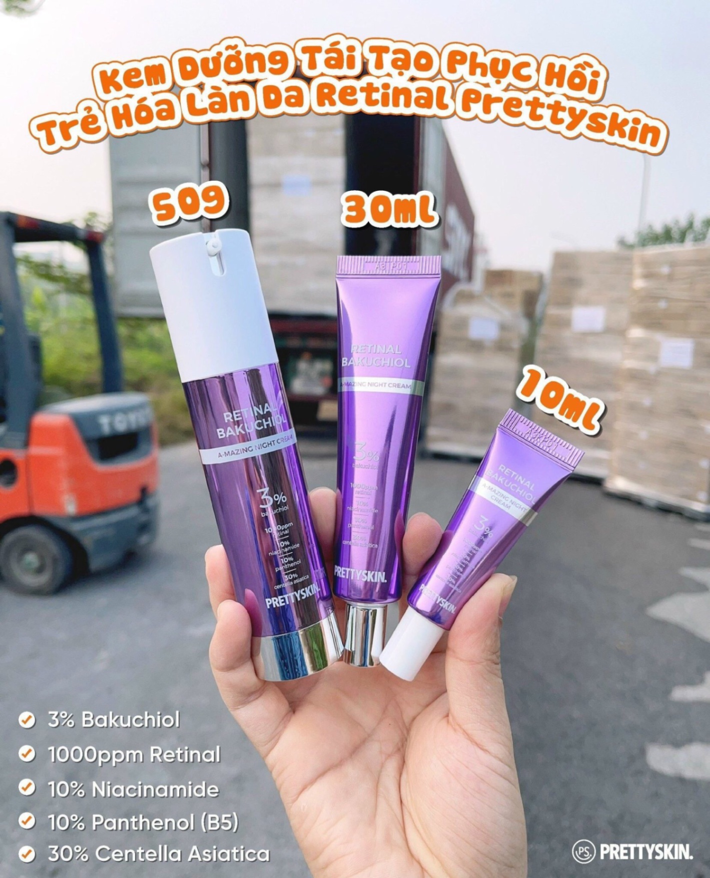 KEM DƯỠNG PRETTYSKIN RETINAL BAKUCHIOL A-MAZING NIGHT CREAM TÁI TẠO PHỤC HỒI TRẺ HÓA LÀN DA