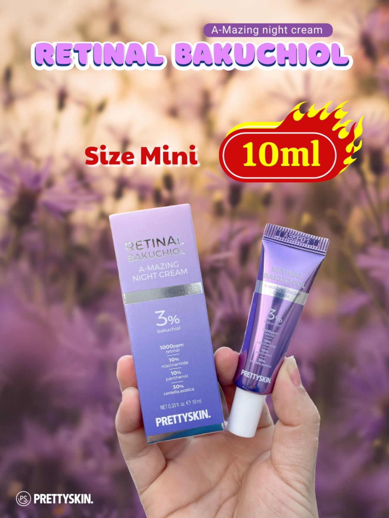 KEM DƯỠNG PRETTYSKIN RETINAL BAKUCHIOL A-MAZING NIGHT CREAM TÁI TẠO PHỤC HỒI TRẺ HÓA LÀN DA