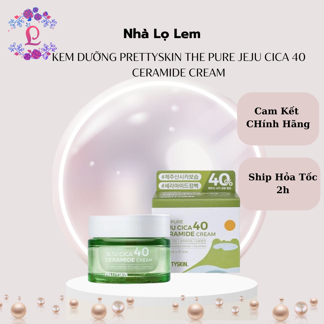 Kem dưỡng PRETTYSKIN The Pure Jeju Cica 40 Ceramide