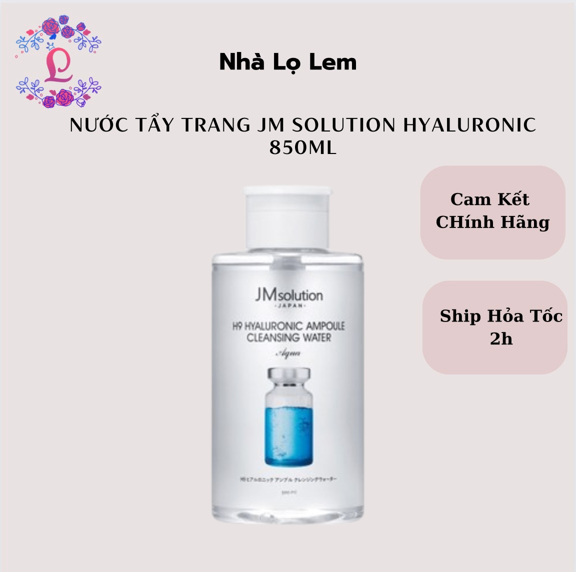 NƯỚC TẨY TRANG JMSOLUTION HYALURONIC