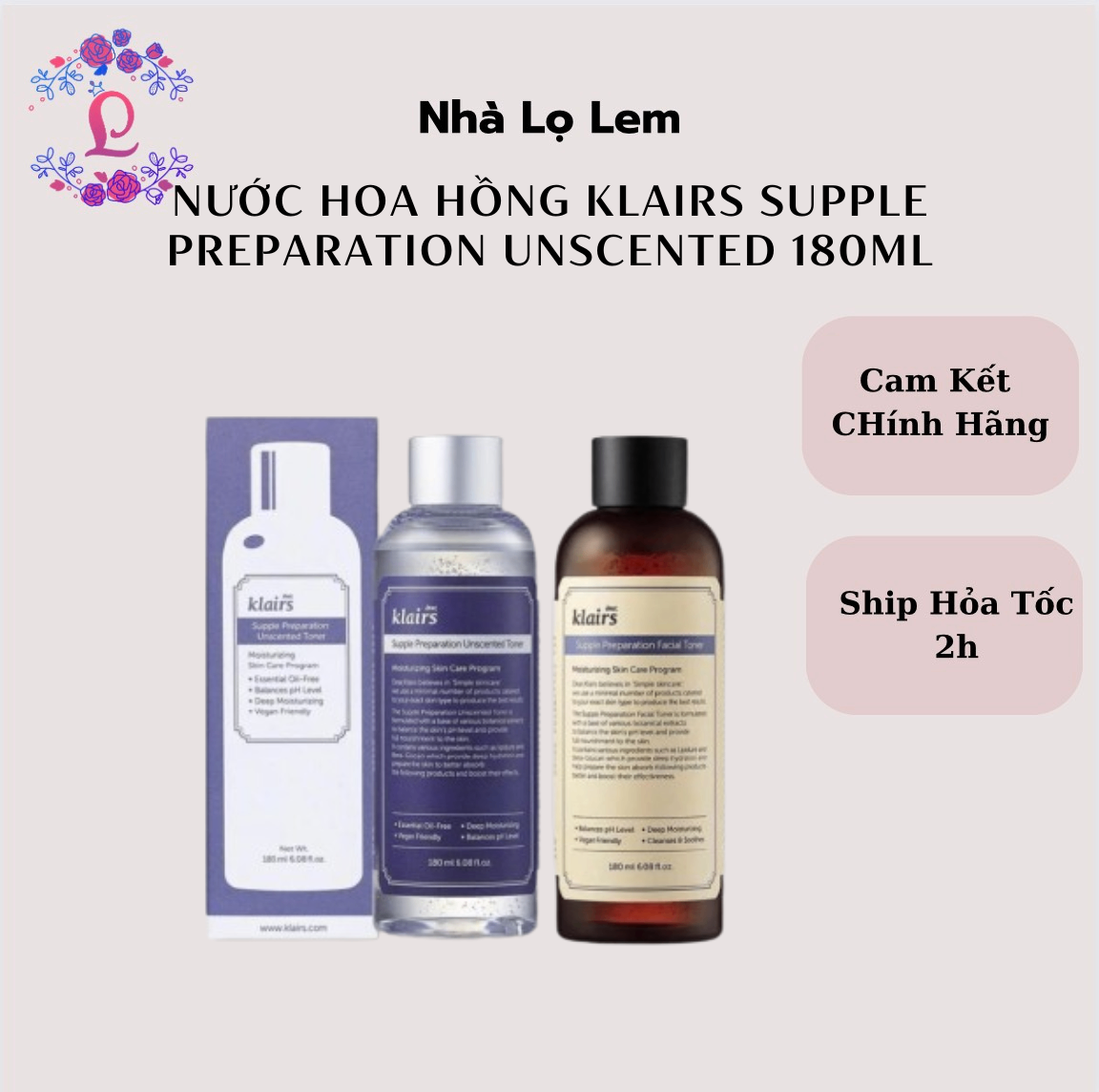 NƯỚC HOA HỒNG KLAIRS SUPPLE PREPARATION UNSCENTED 180ML