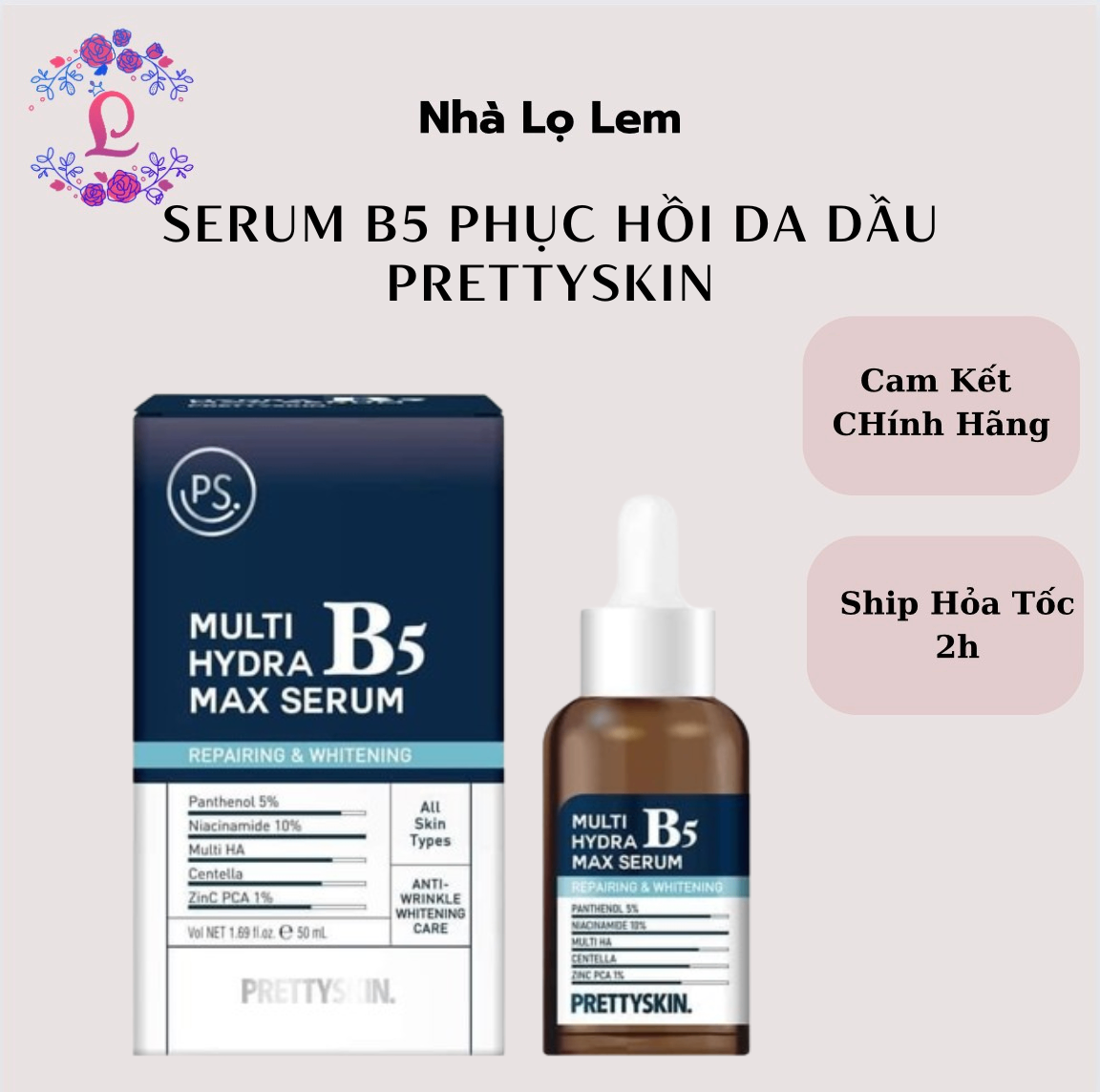 Serum PRETTYSKIN HYDRA B5 - XANH ĐẬM (MULTI)