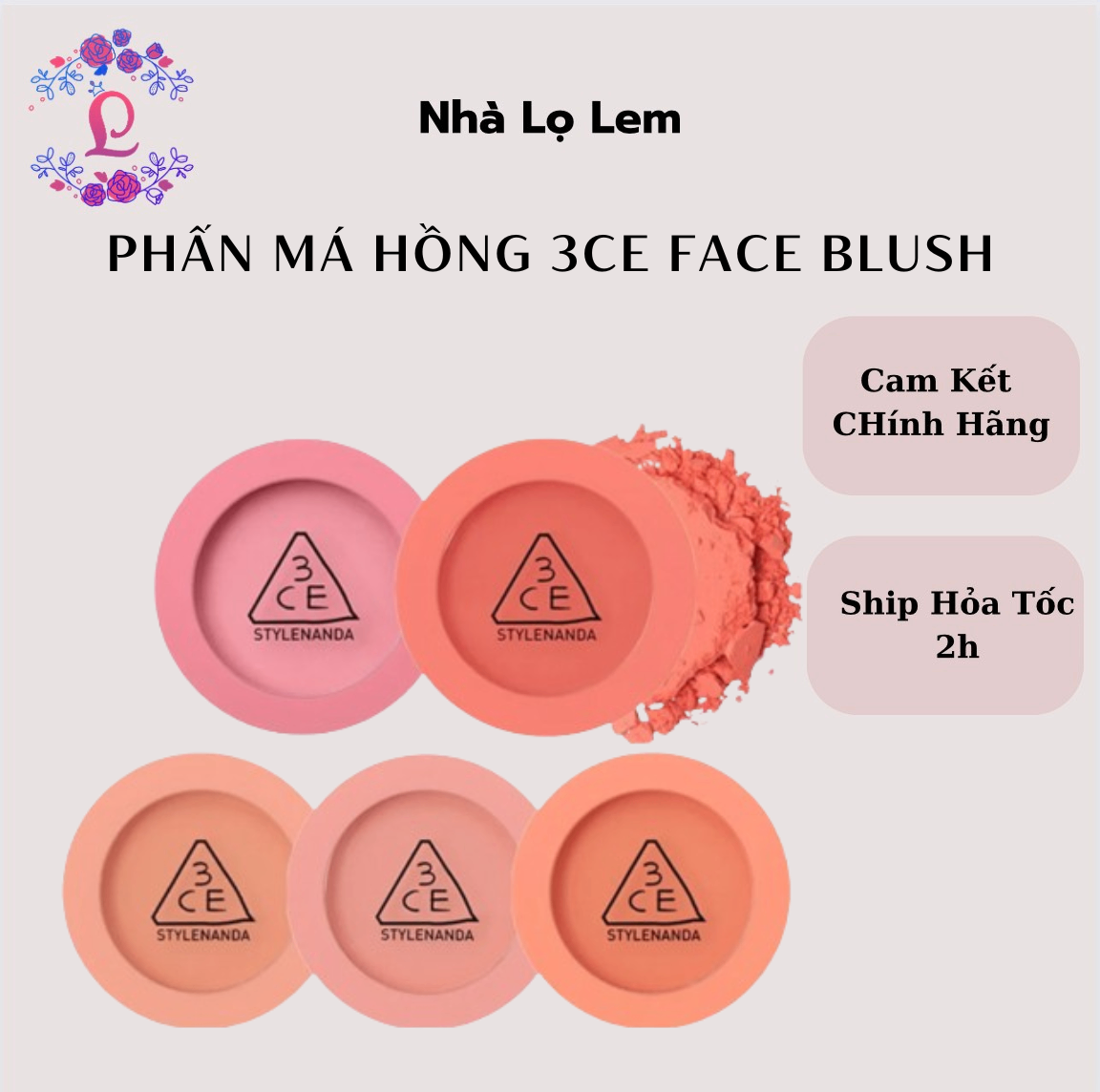 PHẤN MÁ HỒNG 3CE FACE BLUSH