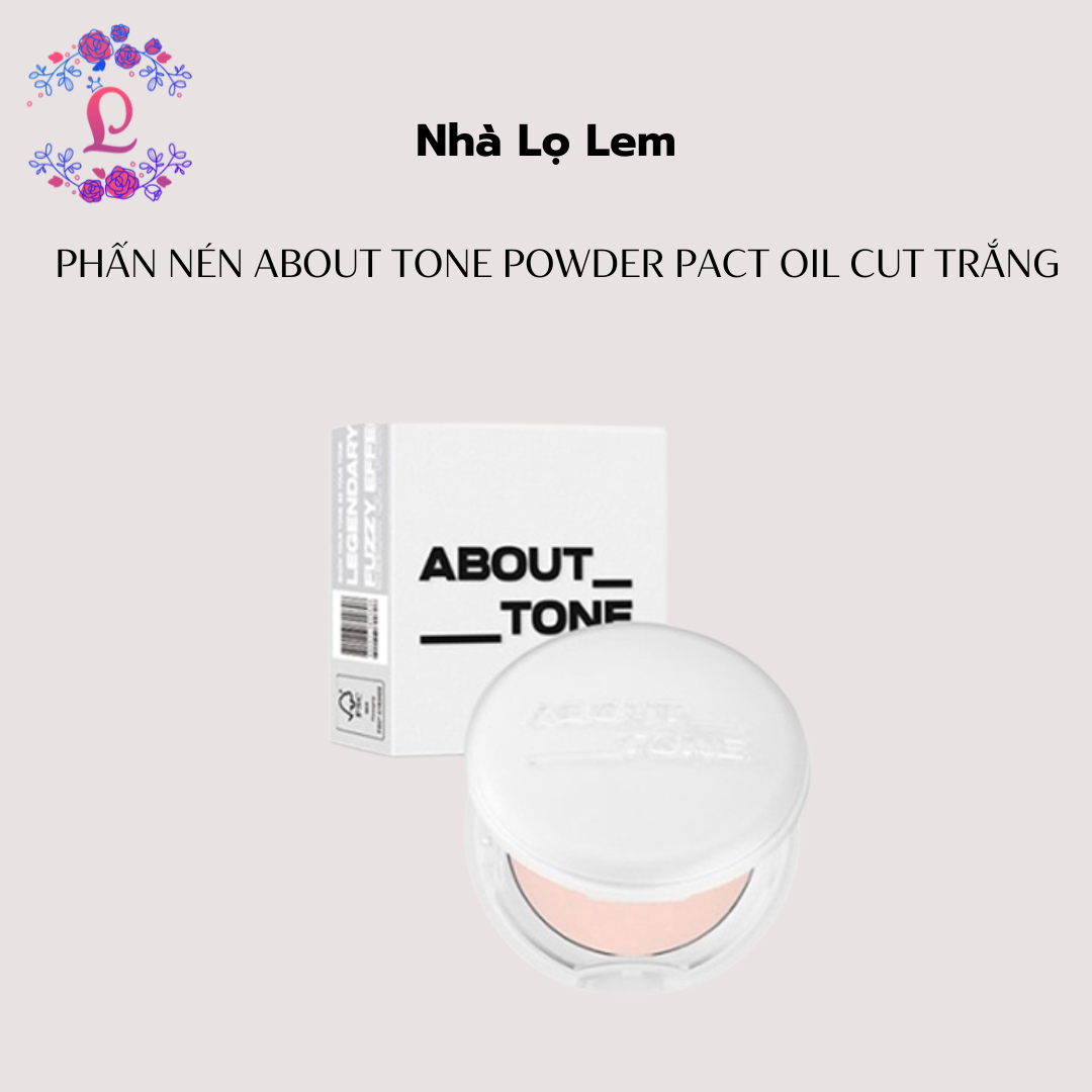 PHẤN NÉN ABOUT TONE POWDER PACT OIL CUT TRẮNG