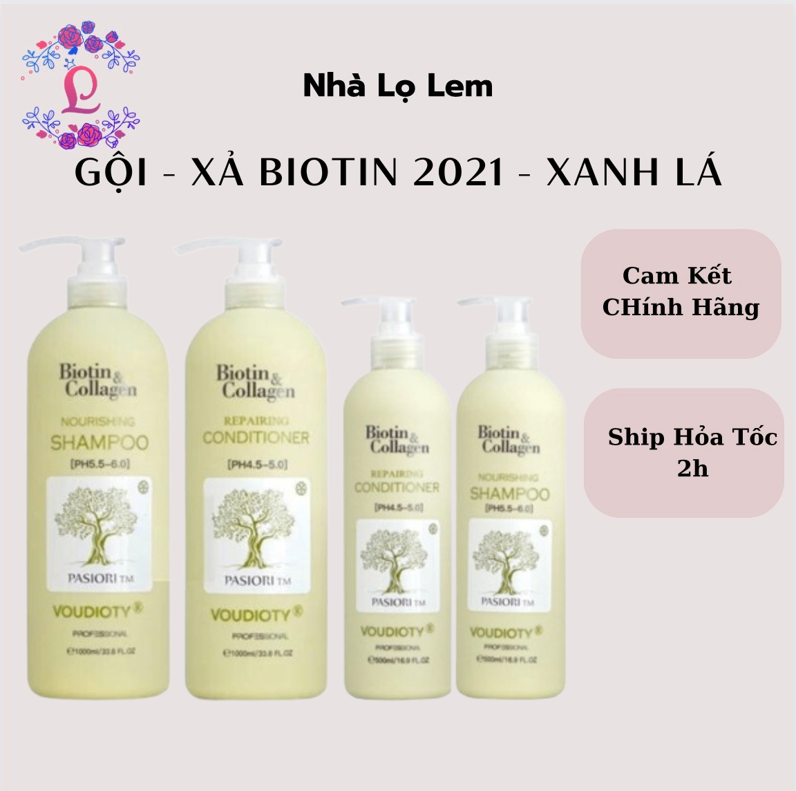 GỘI - XẢ BIOTIN 2021 - XANH LÁ