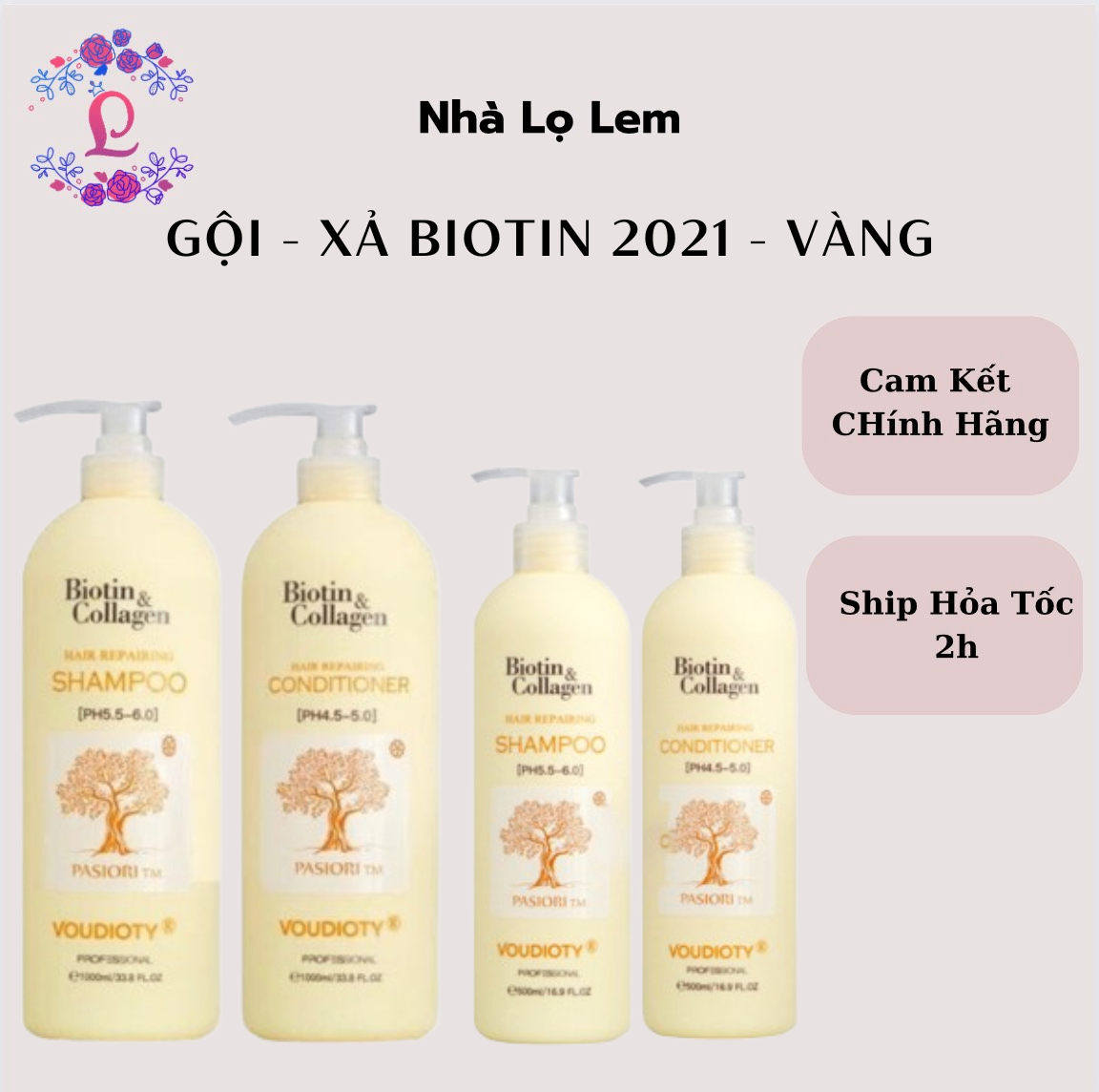 GỘI - XẢ BIOTIN 2021 - VÀNG