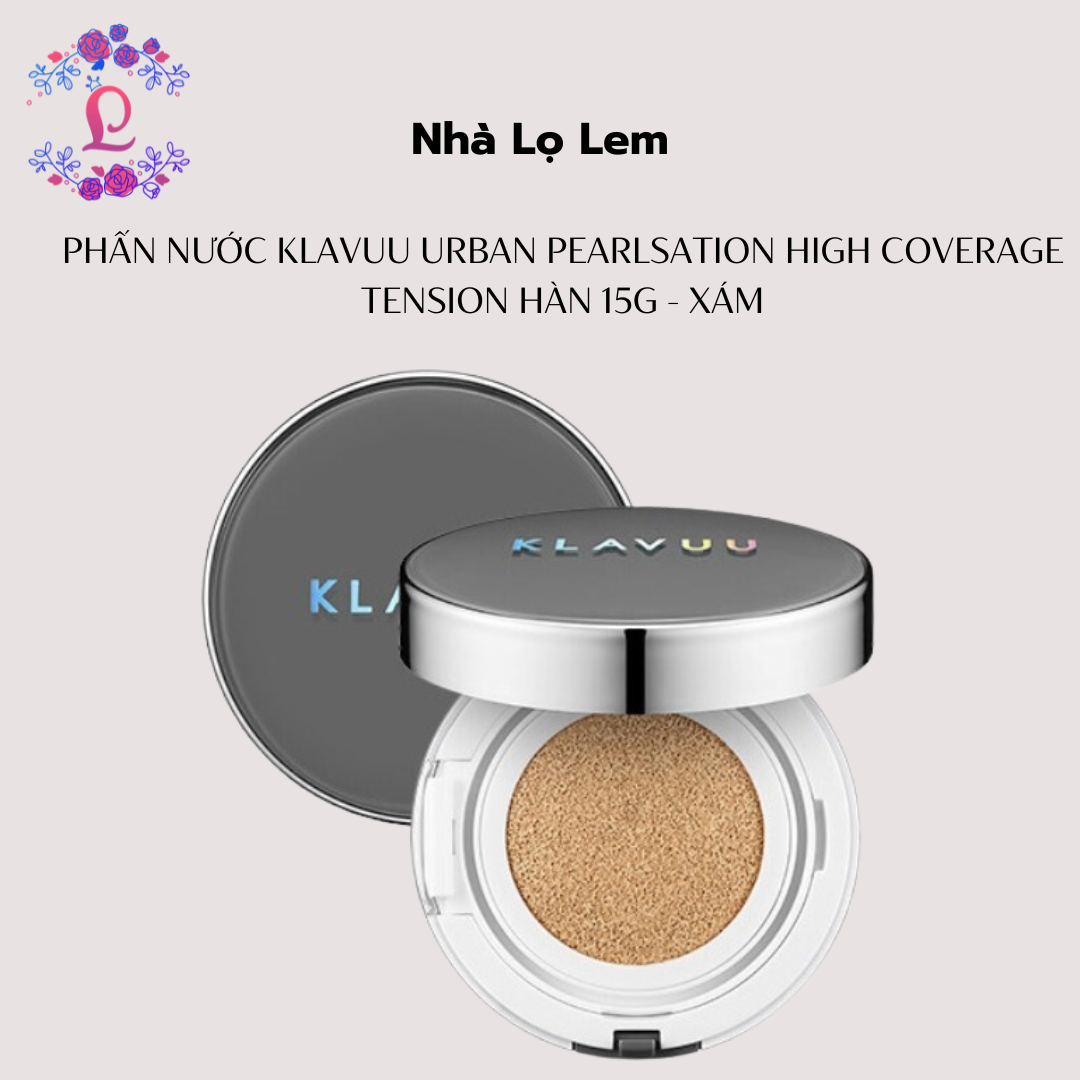 PHẤN NƯỚC KLAVUU URBAN PEARLSATION HIGH COVERAGE TENSION HÀN 15G - XÁM