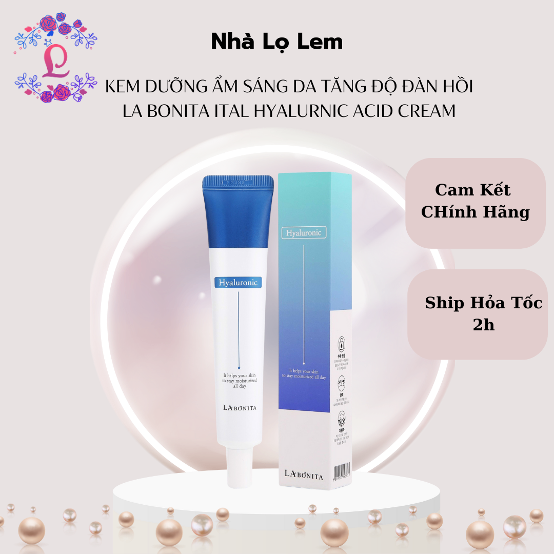 KEM DƯỠNG ẨM SÁNG DA TĂNG ĐỘ ĐÀN HỒI LA BONITA ITAL HYALURNIC ACID CREAM