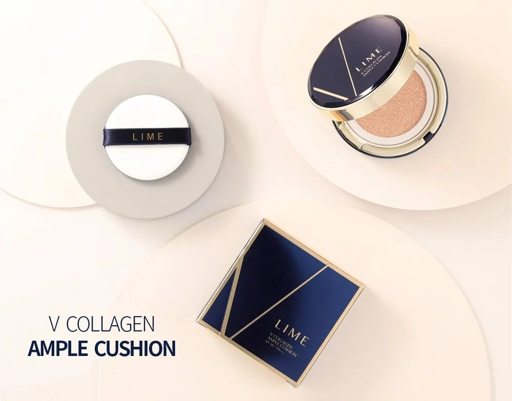 (HÀNG CÔNG TY) PHẤN NƯỚC LIME V COLLAGEN AMPLE CUSHION XANH DA KHÔ