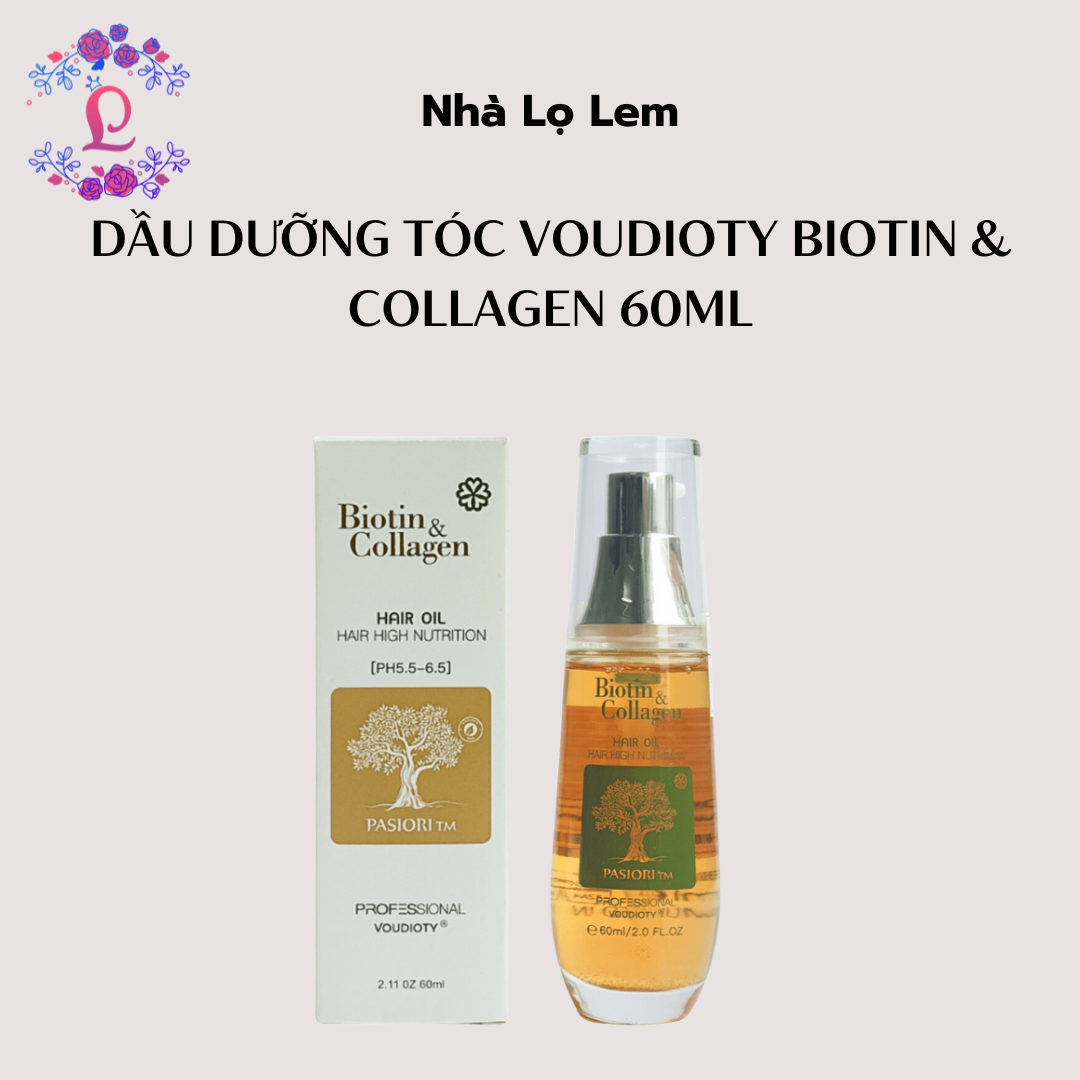 Dầu dưỡng tóc VOUDIOTY Biotin & Collagen 60ml