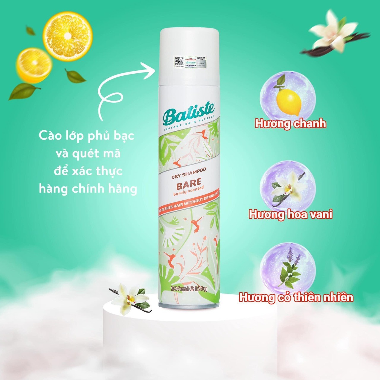 DẦU GỘI KHÔ BATISTE DRY SHAMPOO (HÀNG CÔNG TY)