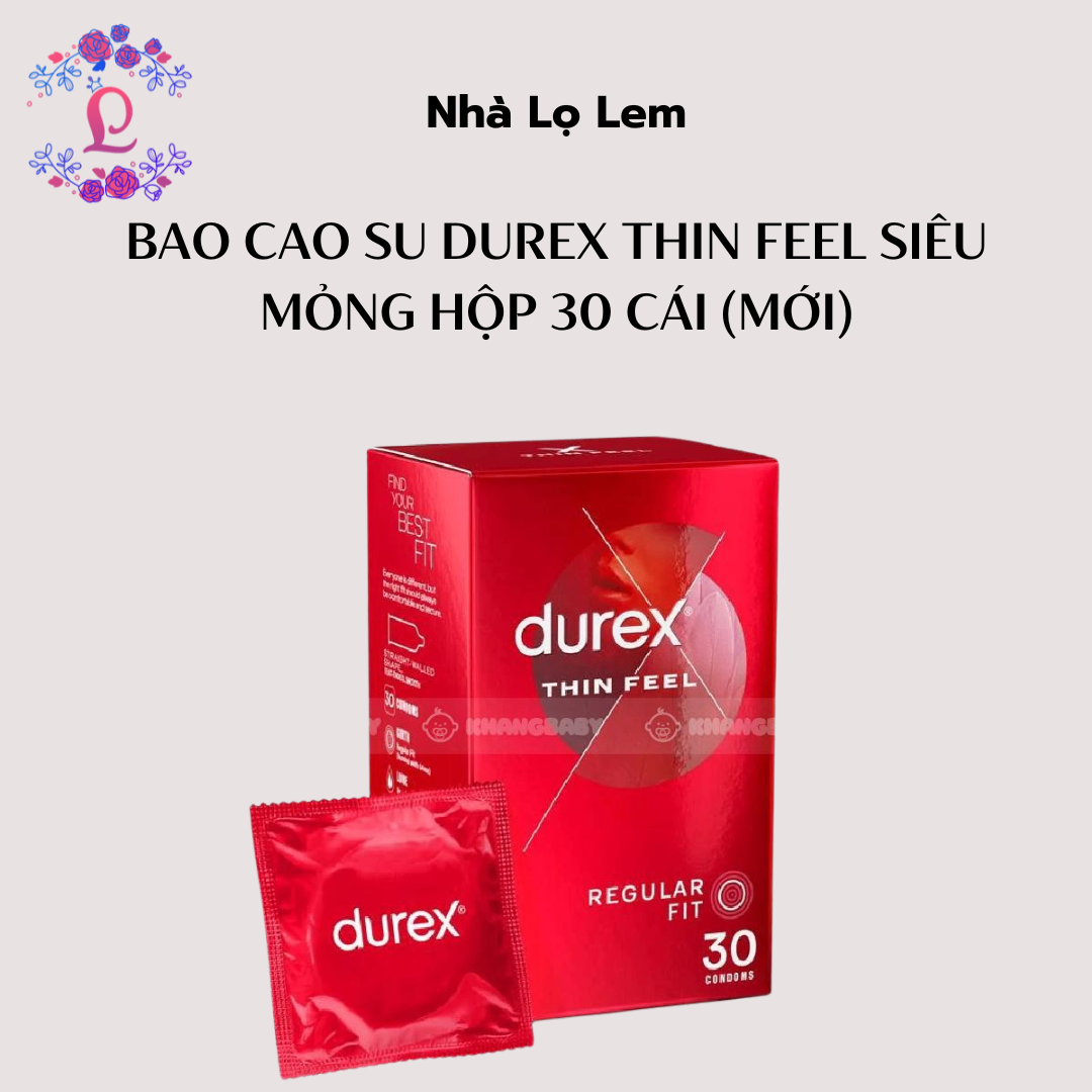 Bao Cao Su Durex Thin Feel siêu mỏng Hộp 30 cái (Mới)