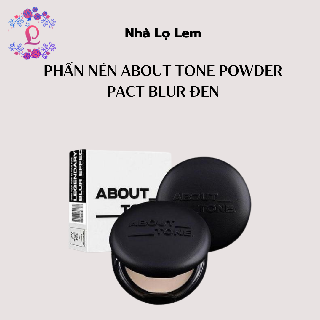 PHẤN NÉN ABOUT TONE POWDER PACT BLUR ĐEN