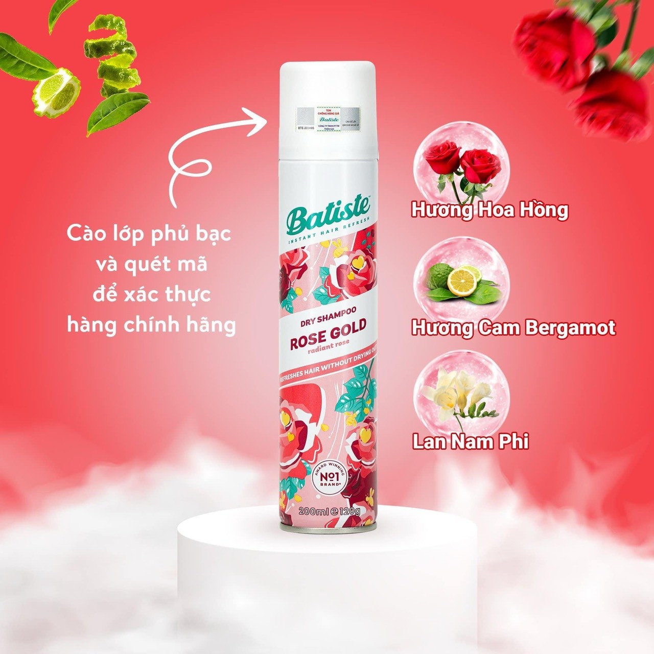 DẦU GỘI KHÔ BATISTE DRY SHAMPOO (HÀNG CÔNG TY)