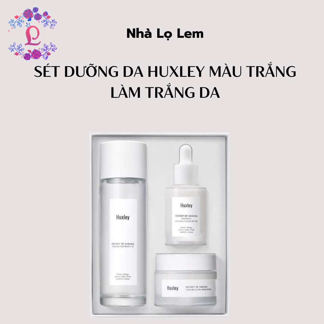 Sét dưỡng da Huxley màu trắng làm trắng da