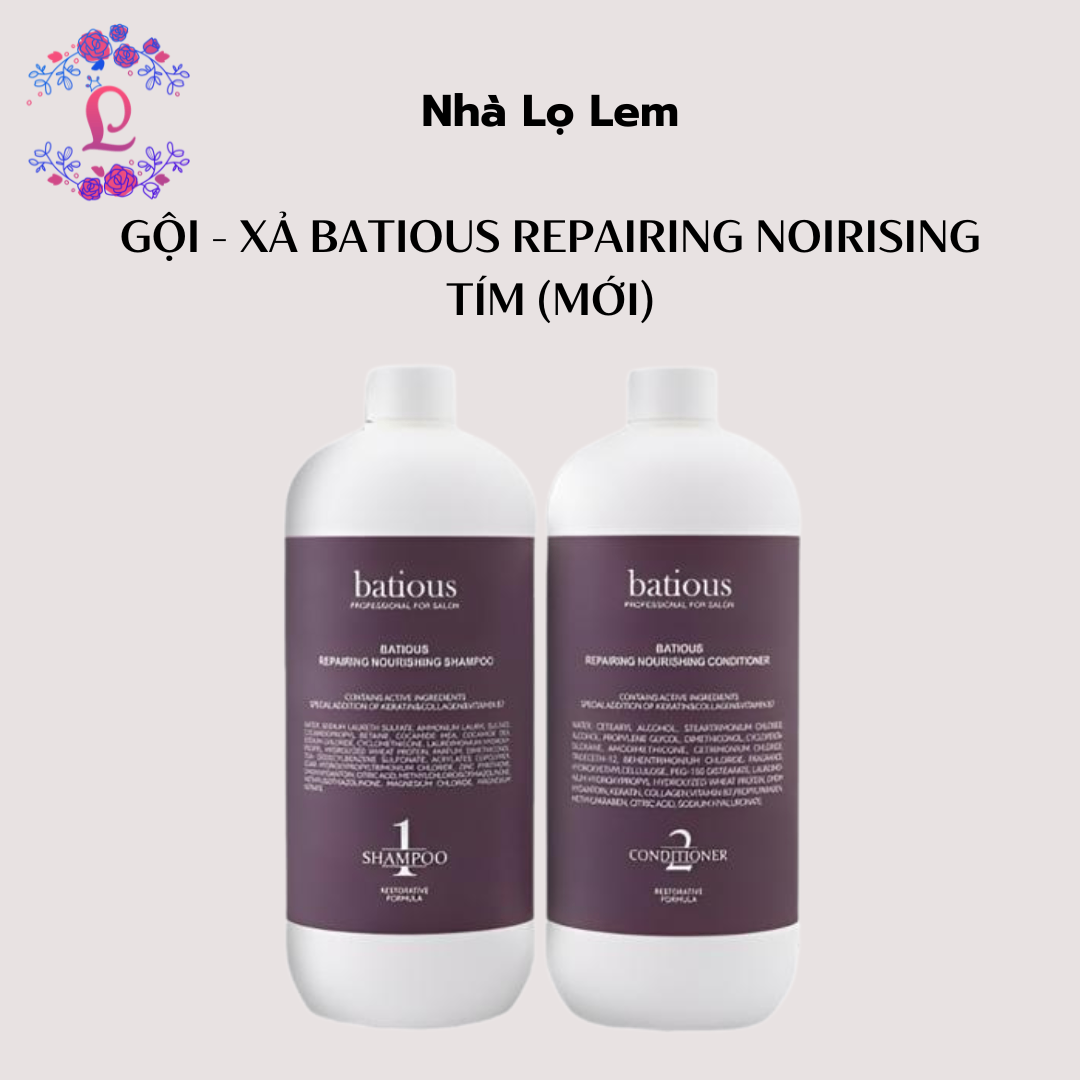 GỘI - XẢ BATIOUS REPAIRING NOIRISING TÍM (HÀNG CÔNG TY))