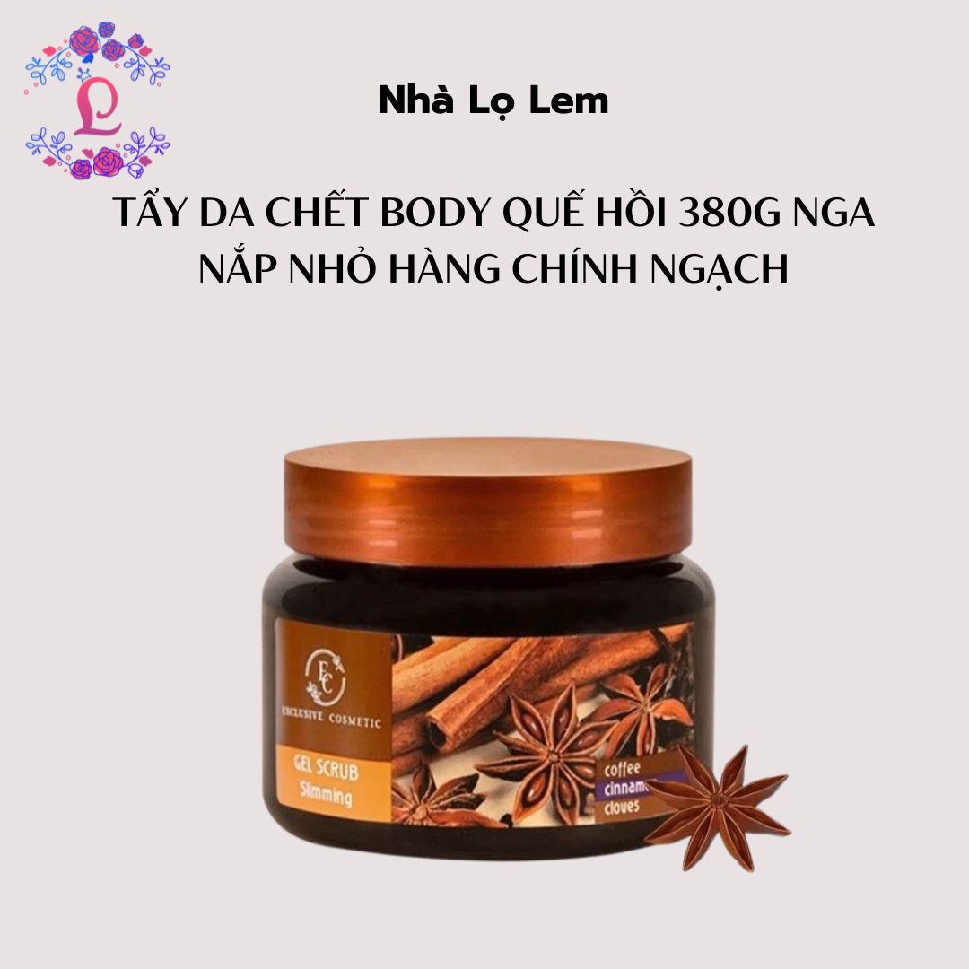 Tẩy da chết body quế hồi 380g Nga nắp nhỏ hàng chính ngạch