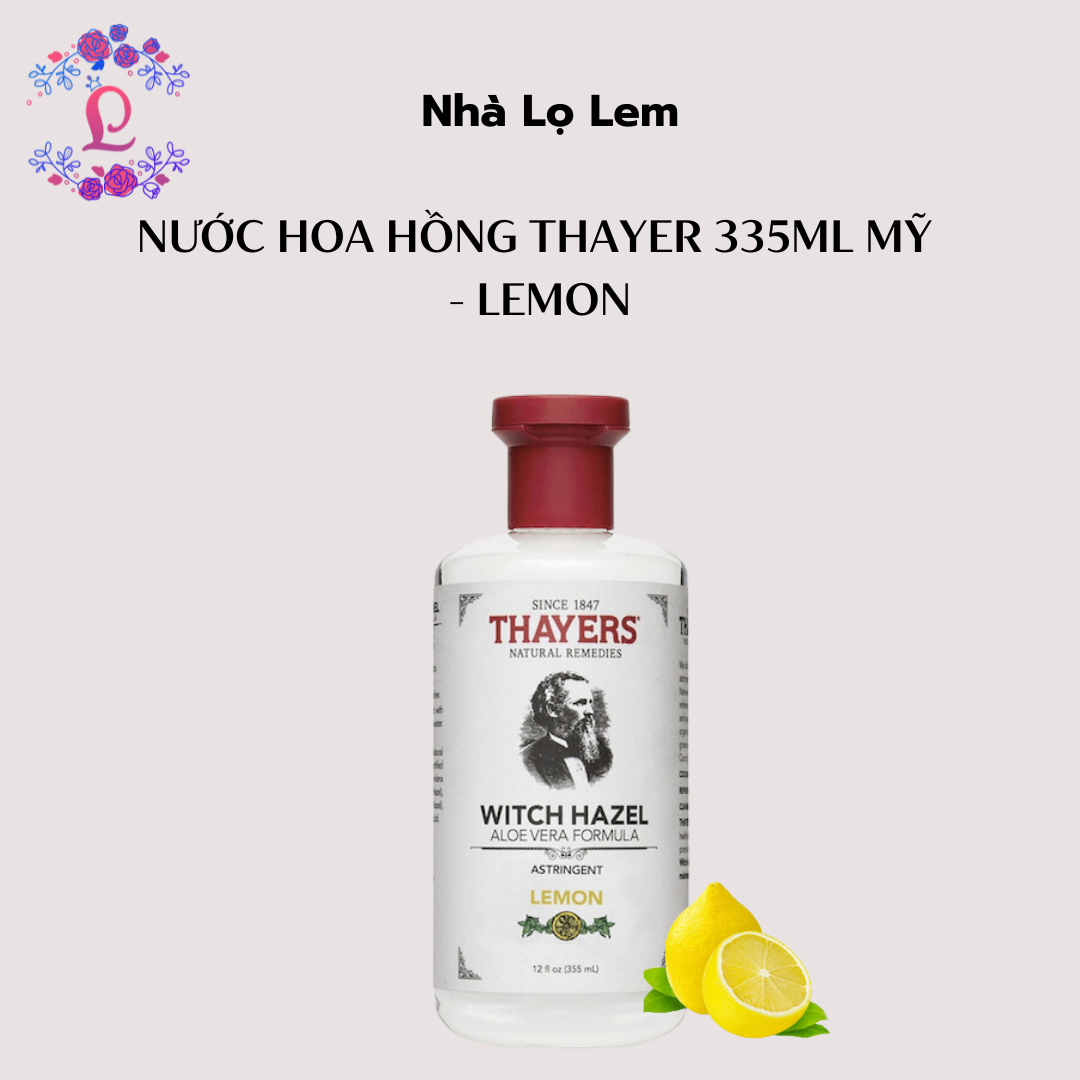 Nước hoa hồng Thayer 335ml Mỹ - Lemon