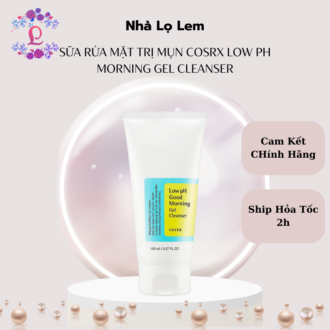 Sữa Rửa Mặt Trị Mụn Cosrx Low PH Morning Gel Cleanser (nhập khẩu)