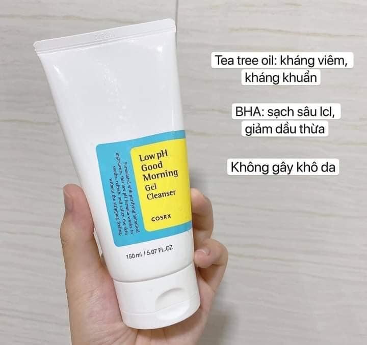 Sữa Rửa Mặt Trị Mụn Cosrx Low PH Morning Gel Cleanser (nhập khẩu)