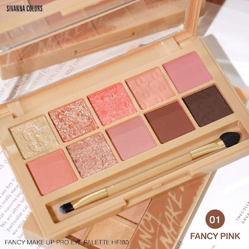 BẢNG PHẤN MẮT MÁ 10 Ô SIVANNA HF180 FANCY MAKE UP PRO EYE PALETTE