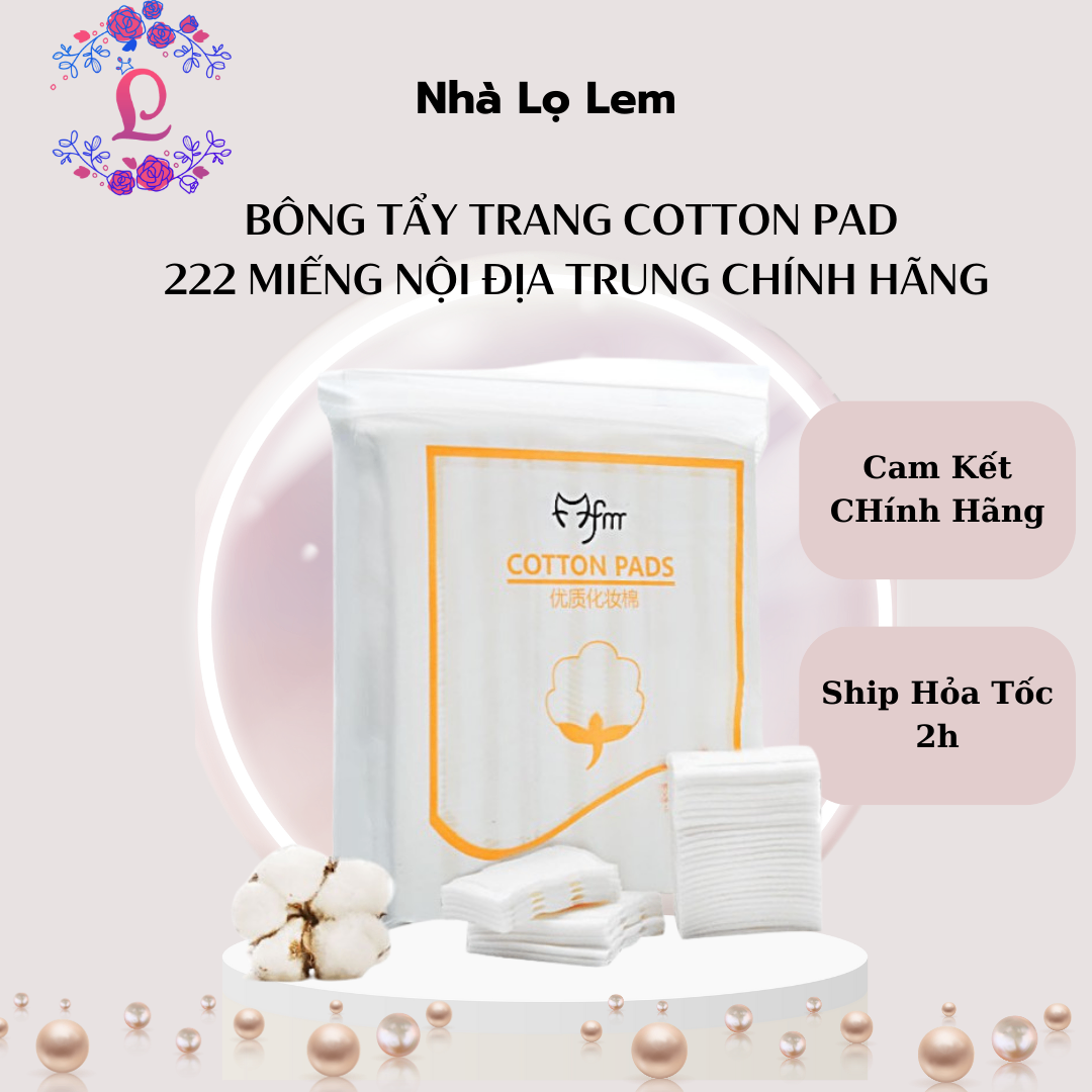 Bông tẩy trang Cotton Pad 222 miếng nội địa Trung chính hãng