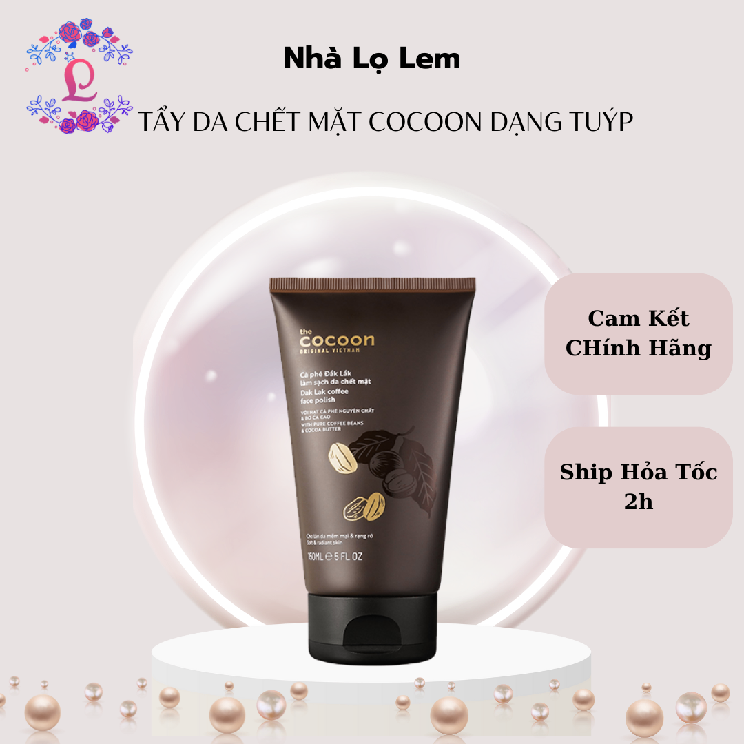 TẨY DA CHẾT MẶT CÀ PHÊ ĐĂK LẮK COCOON 150ML (HÀNG CÔNG TY)