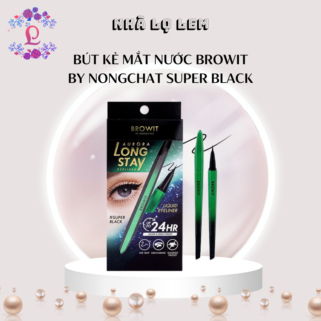 BÚT KẺ MẮT NƯỚC BROWIT BY NONGCHAT SUPER BLACK (HÀNG NHẬP KHẨU)