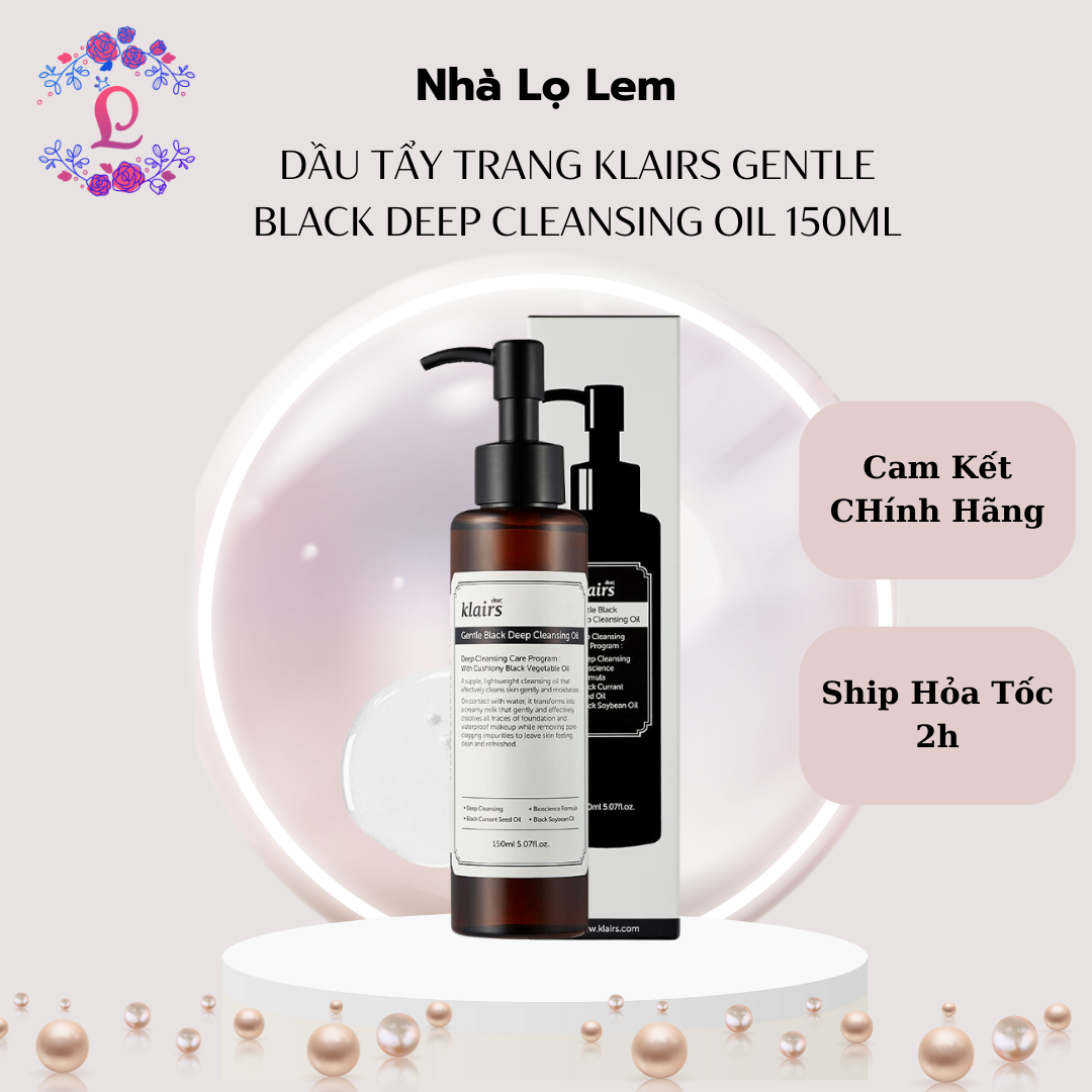 Dầu Tẩy Trang Klairs Gentle Black Deep Cleansing Oil 150ml