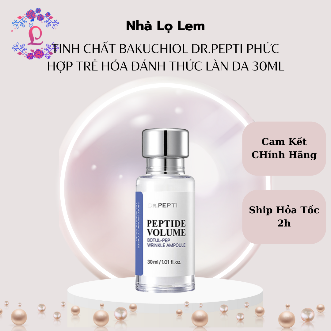 Tinh chất Bakuchiol Dr.Pepti phức hợp trẻ hóa đánh thức làn da 30ml